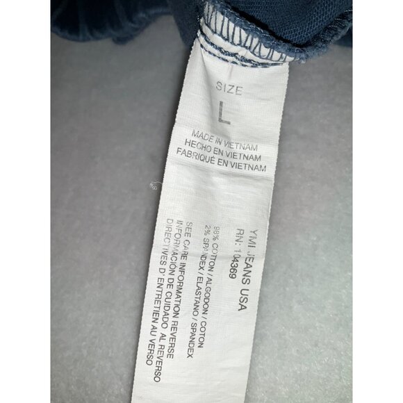 YMI Large  Dream High Rise Joggers Shorts with Tie Medium Blue - Picture 4 of 5